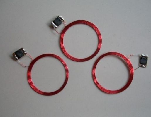 0.1mm Diamètre rouge ou argenté RFID incrustation carte auto-adhésive antenne fil de cuivre MACW-1