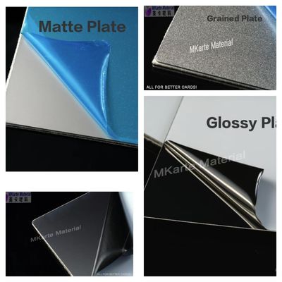 Plaque d'acier de laminage de carte A3+Taille Finition à motif de soie mate brillante pour la production de cartes en plastique