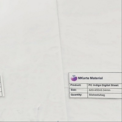 Polycarbonate papier plastique d'impression numérique de 0,2 mm pour les performances des cartes bancaires PC durables