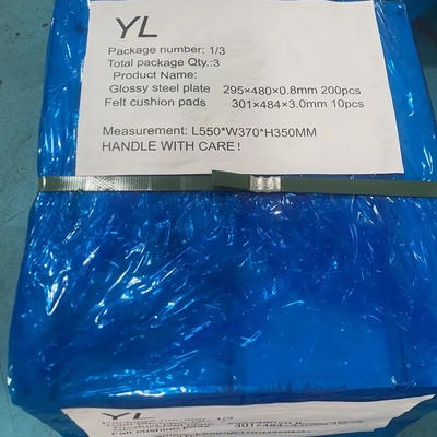 Coussinet laminé en feutre de laine pour plastification de cartes plastiques, résistant à la chaleur jusqu'à 200°C
