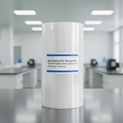 Film de revêtement en PVC imprimable à déclin lent décalé d'une épaisseur de 0,04 à 0,10 mm pour la stratification de cartes