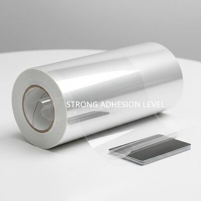 Film de revêtement en PVC transparent avec une épaisseur de 0,04-1,0 mm et un niveau d'adhérence élevé pour la stratification de cartes en plastique