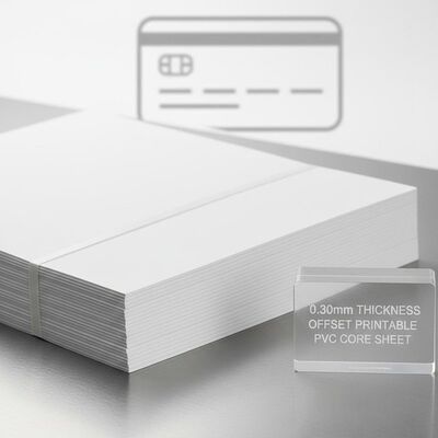 0.30 mm épaisseur Offset imprimable en PVC feuille de base pour la production de cartes bancaires
