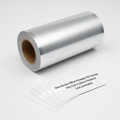 Film de revêtement en PVC imprimable à déclin lent décalé d'une épaisseur de 0,04 à 0,10 mm pour la stratification de cartes