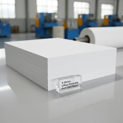 0.30 mm épaisseur Offset imprimable en PVC feuille de base pour la production de cartes bancaires