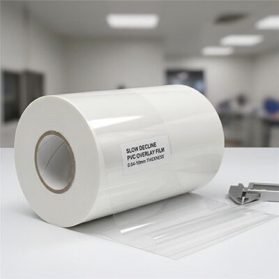 Film de revêtement en PVC imprimable à déclin lent décalé d'une épaisseur de 0,04 à 0,10 mm pour la stratification de cartes