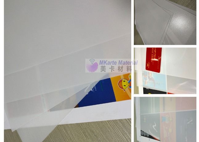 Feuille en plastique de noyau de PC clair imprimable excentré de polycarbonate pour les cartes sans contact d'IC